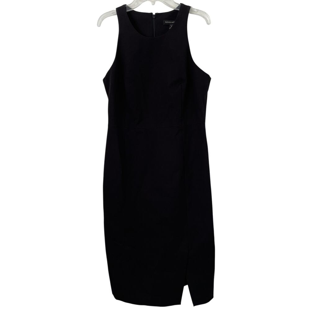Banana Republic Sheath Dress Black Womens Size 8 Petite NEW Minimalist Career